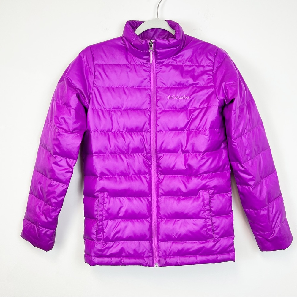 Columbia Girls Magenta Pink Puffer Jacket Size L 14-16